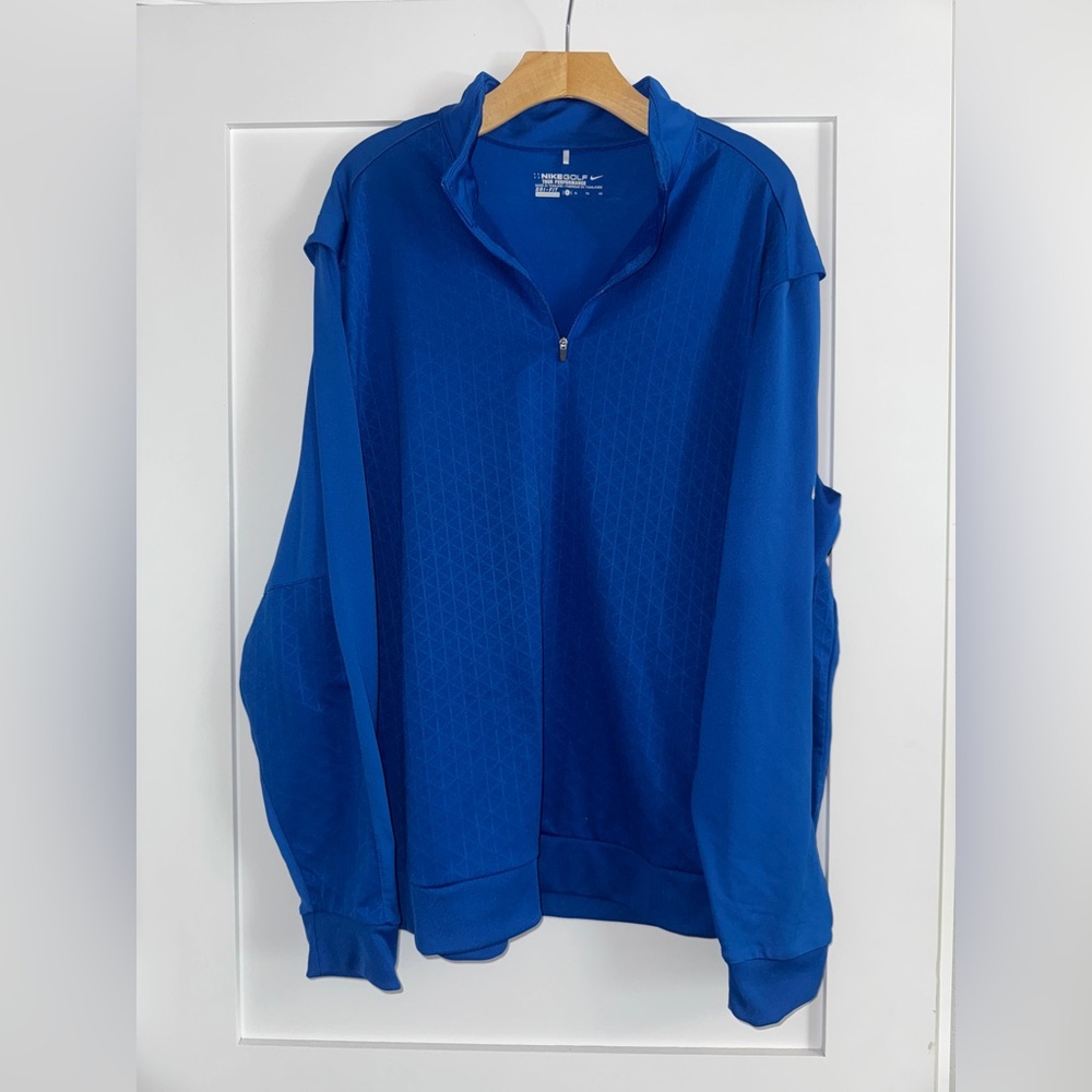 Nike Men's Blue Zip-Up Sweater